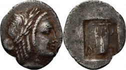 Ancient - GREEK COINS
AR Hemidrachm n.d, Asia Minor, LYCIA Masikytes. Lycian League. Laureate head of Apollo right. Rev. lyre within incuse square.Vg...