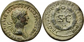Ancient - ROMAN EMPIRE
AE Semis Rome 114-117 AD, TRAJANUS 98–117 AD Radiate and draped bust right IMP CAES NER TRAIANO OPTIMO AVG GERM. Rev. S · C in...