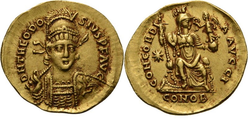 Ancient - ROMAN EMPIRE
AV Solidus 408–420 AD, THEODOSIUS II 402–450 AD, EASTERN...