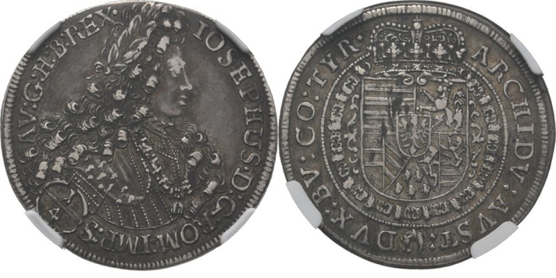 WORLD Coins
Austria - 1/4 Taler n.d, Silver, JOSEPH I 1705–1711, RÖMISCH DEUTSC...