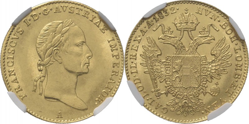 WORLD Coins
Austria - Ducat 1832 A, Gold, FRANZ II 1792–1835 Vienna mint. Laure...