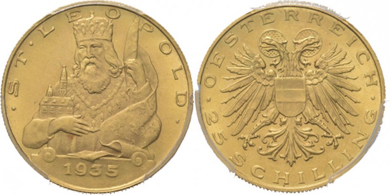 WORLD Coins
Austria - 25 Schilling 1935, Gold, ÖSTERREICH–REPUBLIK Sankt Leopol...