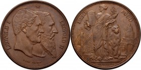 WORLD Coins
Belgium - 10 Centimes 1880, Copper, LEOPOLD II 1865–1909, MEDALLIC ISSUES Conjoined heads of Leopold I and Leopold II right. Rev. Liberty...