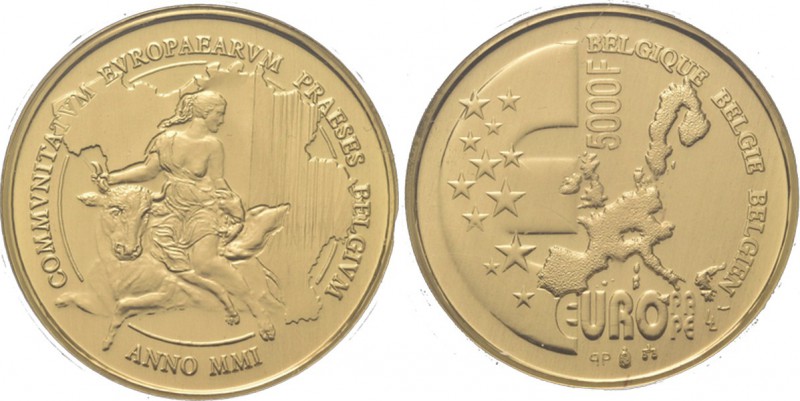 WORLD Coins
Belgium - 5000 Francs 2001, Gold, ALBERT II 1993–2013 Europe on bul...