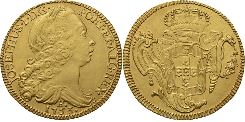 WORLD Coins
Brazil - 6400 Réis 1753 R, Gold, D. JOSE I 1750–1777 Rio de Janeiro...