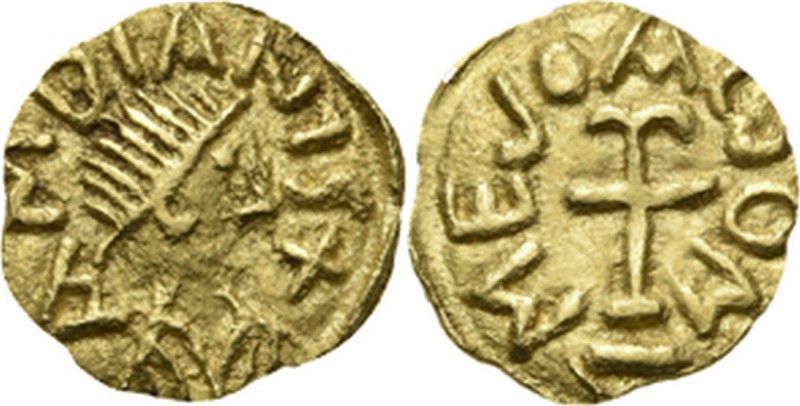 WORLD Coins
France - AV Tremissis circa 580-670, Gold, Les Mérovingiens Amiens....