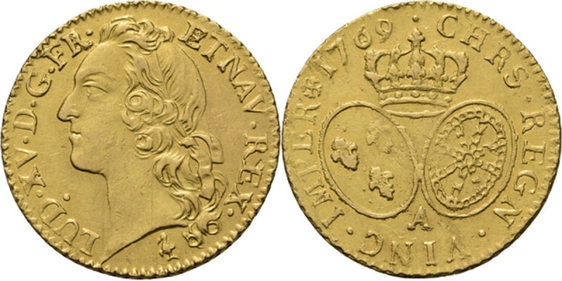 WORLD Coins
France - Louis d'or au bandeau 1769 A, Gold, LOUIS XV 1715–1774 Par...