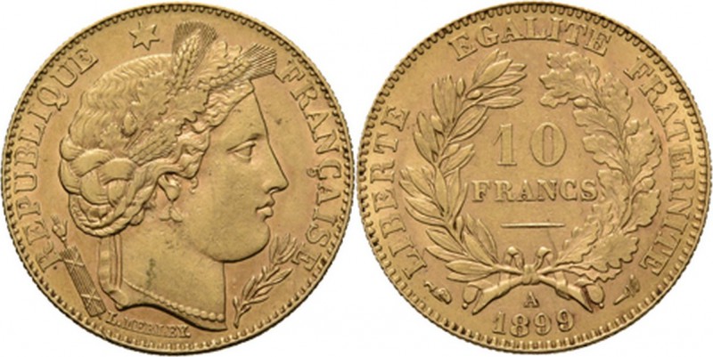 WORLD Coins
France - 10 Francs 1899 A, Gold, 3me RÉPUBLIQUE 1871–1940 Paris min...