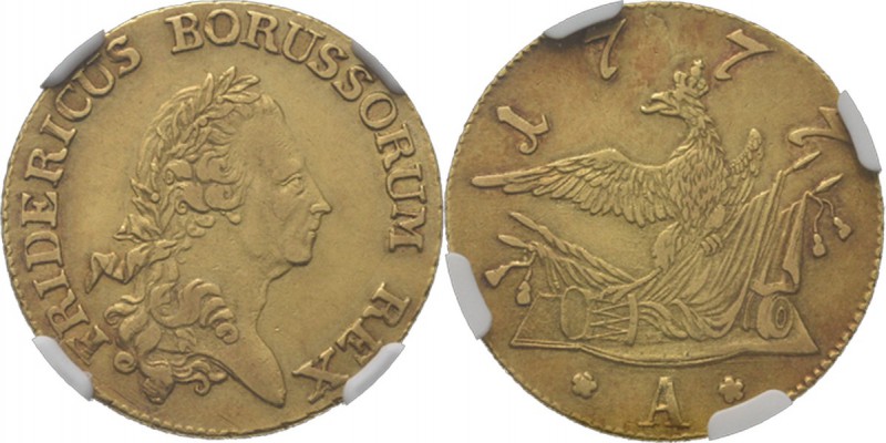 WORLD Coins
German States - Friedrich d'or 1777 A, Gold, FRIEDRICH II der Gross...
