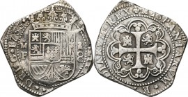 WORLD Coins
Mexico - Klippe 8 Reales 1733-MF, Silver, FELIPE V 1700–1746 Mexico mint. Crowned arms between assayers mark and value. Rev. cross.KM. 48...