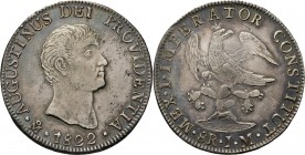 WORLD Coins
Mexico - 8 Reales 1822, AUGUSTIN I ITURBIDE Emperor 1822–1823 Head right, continuous legend with short irregular truncation. Rev. crowned...