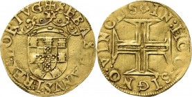 WORLD Coins
Portugal - Cruzado n.d, Gold, D. SEBASTIÃO 1557–1578 Arms surmounted by an open crown. Rev. short cross of Jerusalem. Fr. 41; Vgl. Gomes ...