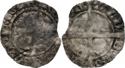 Provinical - GELDERLAND Hertogdom 1339 - 1581
¼ Groot of plak z.j, Silver, MECHTELD van Blois (Brabant) 1371–1379-1382 Klimmende leeuw met GELREN in ...