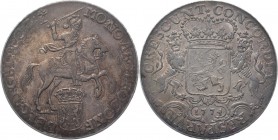 Provinical - GELDERLAND Provincie 1581 - 1795
Dukaton of zilveren rijder 1774, Silver Type IIb. Ruiter naar rechts boven provinciewapentje MO: NO: AR...