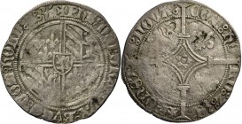 Provinical - HOLLAND Graafschap 1049 - 1581
Dubbele groot vierlander z.j, Silver, PHILIPS de Goede 1434–1467 Bourgondisch wapen over het hele veld. ✠...