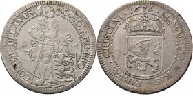Provinical - WEST-FRIESLAND Het Gewest 1581 - 1795
Zilveren dukaat 1676, Silver Enkhuizen. Type IIa. Staande ridder met zwaard naar beneden achter ge...