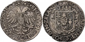 Provinical - ZEELAND Provincie 1580 - 1795
Arenddaalder van 60 groot 1618, Silver Ongekroonde dubbele adelaar onder lofwerk met provinciewapen op de ...