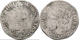 Provinical - UTRECHT Provincie 1581 - 1795
Leeuwendaalder 1601 over 1598, Silver Type Ib. Met binnencirkels. Geslagen op de Hollandse voet. Ridder na...