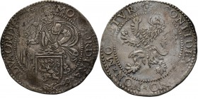 Provinical - UTRECHT Provincie 1581 - 1795
½ Leeuwendaalder 1597, Silver Type Ib. Geslagen op de Hollandse voet. Ridder naar rechts achter wapenschil...
