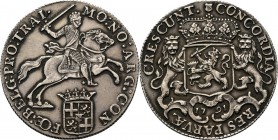 Provinical - UTRECHT Provincie 1581 - 1795
½ Dukaton of ½ zilveren rijder 1791, Silver Type II. Ruiter naar rechts boven gekroond provinciewapentje e...