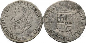 Southern Netherlands
BRABANT - Écu Philippe 1561, Silver, PHILIPPE II 1555–1598 Anvers. Buste à gauche PHILIPPVS· D: G· HISP Z- REX· DVX· BRAB. Au-de...