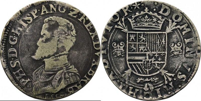 Southern Netherlands
BRABANT - Écu Philippe 1557, Silver, PHILIPPE II 1555–1598...