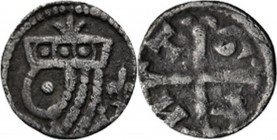 Southern Netherlands
VLAANDEREN - Maille of kleine denarius 1220–1253, Silver Gent. Gehelmd hoofd naar links met op de helm een drietal punten en in ...