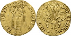 Southern Netherlands
HEERLIJKHEDEN & STEDEN / LES SEIGNEURIES & VILLES - Florin d'or au St. Jean s.d, Gold, Gui IV de Ventadour 1342–1348, CAMBRAI–KA...