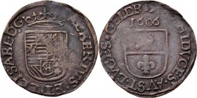 Southern Netherlands
HEERLIJKHEDEN & STEDEN / LES SEIGNEURIES & VILLES - Duit 1606, Copper, ALBERT & ISABELLA 1598–1621, ROERMOND–RUREMONDE Gekroond ...