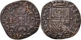 Southern Netherlands
HEERLIJKHEDEN & STEDEN / LES SEIGNEURIES & VILLES - Oord 1610, Copper, ALBERT & ISABELLA 1598–1621, ROERMOND–RUREMONDE Gekroond ...