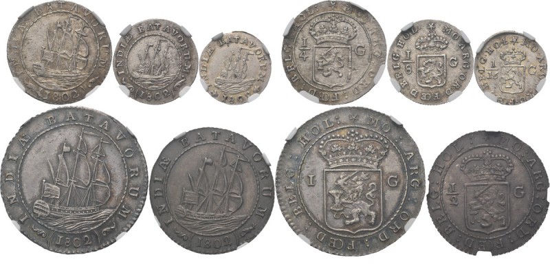 Dutch Oversea Regions
BATAAFSE REPUBLIEK 1799–1806 - 1, 1/2, 1/4, 1/8, 1⁄16 Sch...