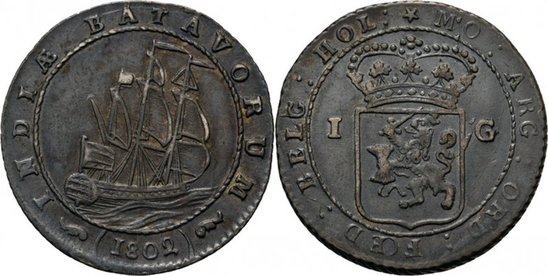 Dutch Oversea Regions
BATAAFSE REPUBLIEK 1799–1806 - Scheepjesgulden 1802, Silv...