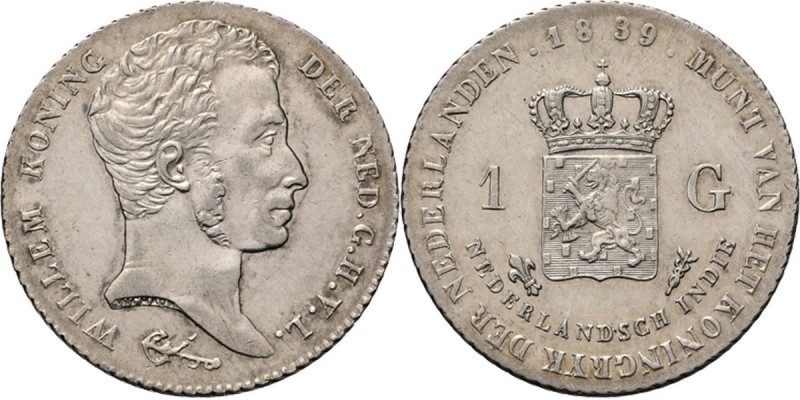 Dutch Oversea Regions
NEDERLANDS-INDISCH GOUVERNEMENT 1816–1949 - 1 Gulden 1839...
