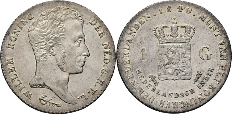 Dutch Oversea Regions
NEDERLANDS-INDISCH GOUVERNEMENT 1816–1949 - 1 Gulden 1840...