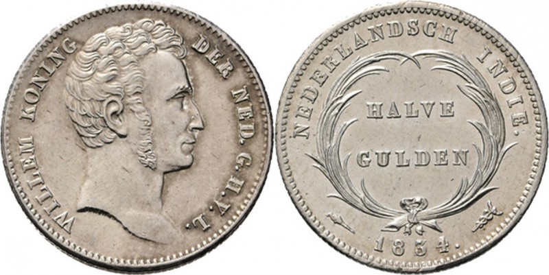 Dutch Oversea Regions
NEDERLANDS-INDISCH GOUVERNEMENT 1816–1949 - ½ Gulden 1834...