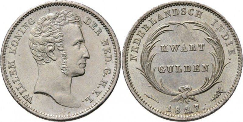 Dutch Oversea Regions
NEDERLANDS-INDISCH GOUVERNEMENT 1816–1949 - ¼ Gulden 1827...