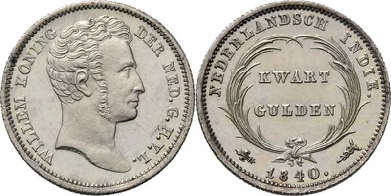 Dutch Oversea Regions
NEDERLANDS-INDISCH GOUVERNEMENT 1816–1949 - ¼ Gulden 1840...
