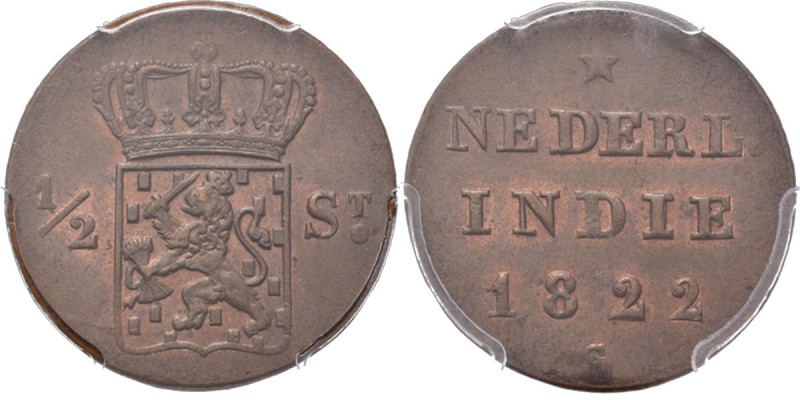 Dutch Oversea Regions
NEDERLANDS-INDISCH GOUVERNEMENT 1816–1949 - ½ Stuiver 182...