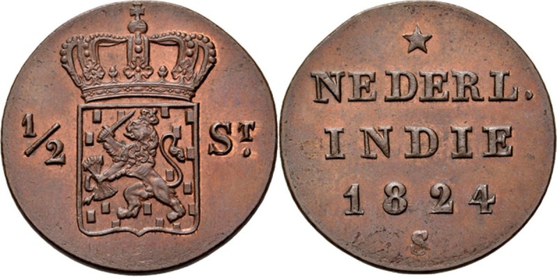 Dutch Oversea Regions
NEDERLANDS-INDISCH GOUVERNEMENT 1816–1949 - ½ Stuiver 182...