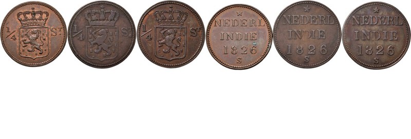 Dutch Oversea Regions
NEDERLANDS-INDISCH GOUVERNEMENT 1816–1949 - ¼ Stuiver (3)...