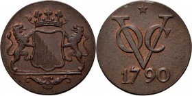 Dutch Oversea Regions
NEDERLANDS-INDISCH GOUVERNEMENT 1816–1949 - Dubbele duit 1790, Copper, WILLEM II 1840–1849 Oud VOC-type, geslagen tussen 1840-1...
