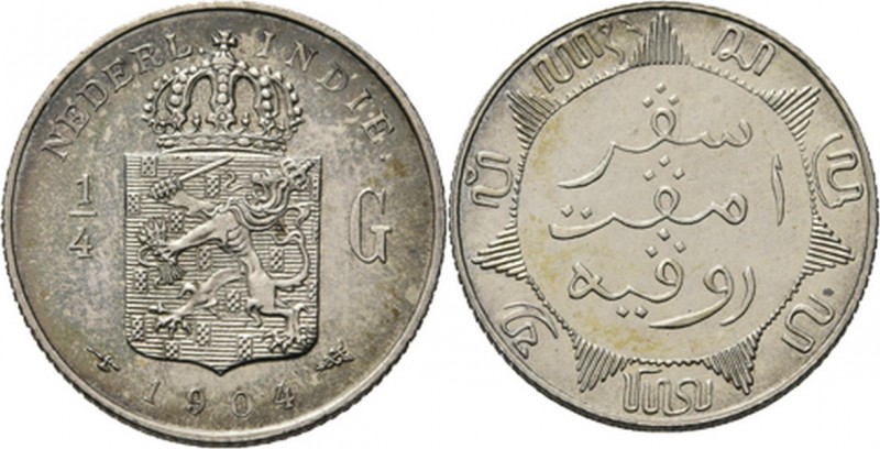 Dutch Oversea Regions
NEDERLANDS-INDISCH GOUVERNEMENT 1816–1949 - ¼ Gulden 1904...