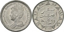Dutch Oversea Regions
NEDERLANDS-INDISCH GOUVERNEMENT 1816–1949 - Proefslag ¼ Gulden in tin z.j. (1910), Silver, WILHELMINA 1890–1948 ‘Hermelijnen ma...