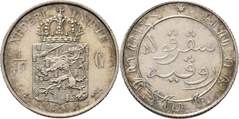 Dutch Oversea Regions
NEDERLANDS-INDISCH GOUVERNEMENT 1816–1949 - 1⁄10 Gulden 1...