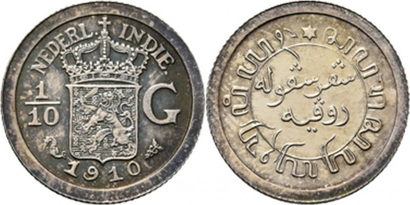 Dutch Oversea Regions
NEDERLANDS-INDISCH GOUVERNEMENT 1816–1949 - 1⁄10 Gulden 1...
