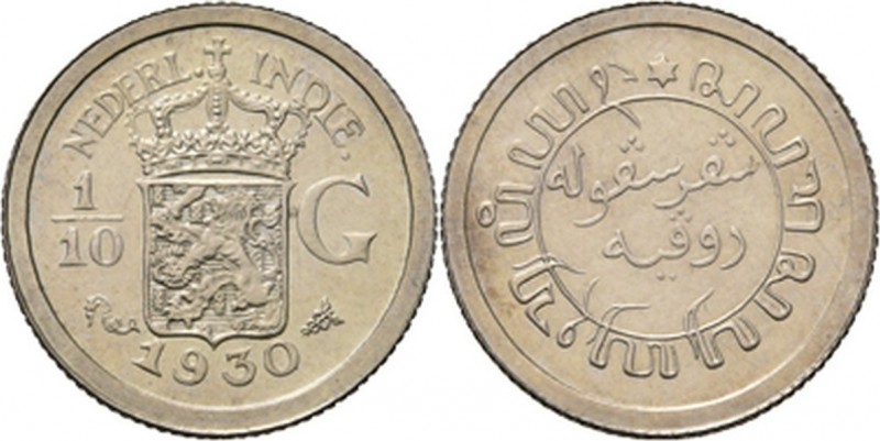 Dutch Oversea Regions
NEDERLANDS-INDISCH GOUVERNEMENT 1816–1949 - 1⁄10 Gulden 1...