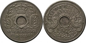 Dutch Oversea Regions
NEDERLANDS-INDISCH GOUVERNEMENT 1816–1949 - Misslag 5 Cent 1921, Copper, WILHELMINA 1890–1948 Centrale doorboring tussen waarde...