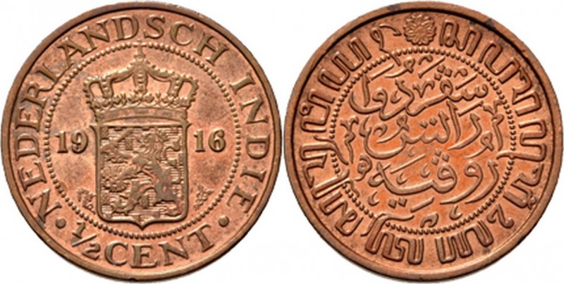 Dutch Oversea Regions
NEDERLANDS-INDISCH GOUVERNEMENT 1816–1949 - ½ Cent 1916, ...