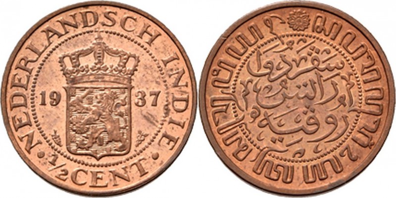 Dutch Oversea Regions
NEDERLANDS-INDISCH GOUVERNEMENT 1816–1949 - ½ Cent 1937, ...
