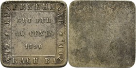 Dutch Oversea Regions
ONDERNEMINGSGELD / Plantation tokens - 20 Cents 1890, UNTERNEHMUNG GOERACH BATOE (ASAHAN, SUMATRA), Nederlands-Indische plantag...